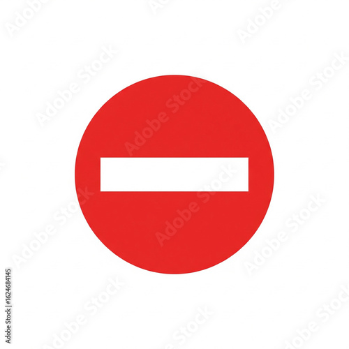 Free Download No entry sign: A stark red circle, emblazoned with a horizontal white bar, stands as a universal symbol, unequivocally communicating the message of no entry in a crisp and authoritative manner. - GFXLoad