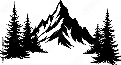 Mountain Biker Silhouette on Cliff – Adventure Nature Scene"