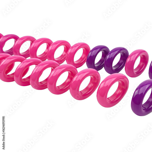 pink ribbon on white background