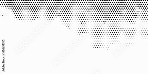 Dotted gradient halftone background. Horizontal seamless dots pattern in pop art style. Abstract modern stylish texture. Vector bacground