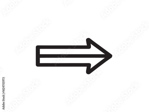 Simple Clean Direction Arrow Icon In Minimalist Design