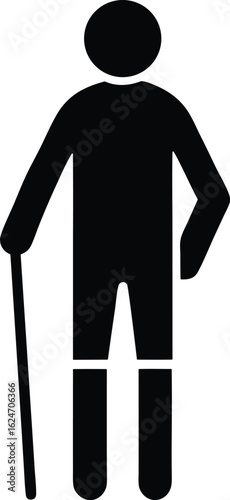 amputee vector icon.