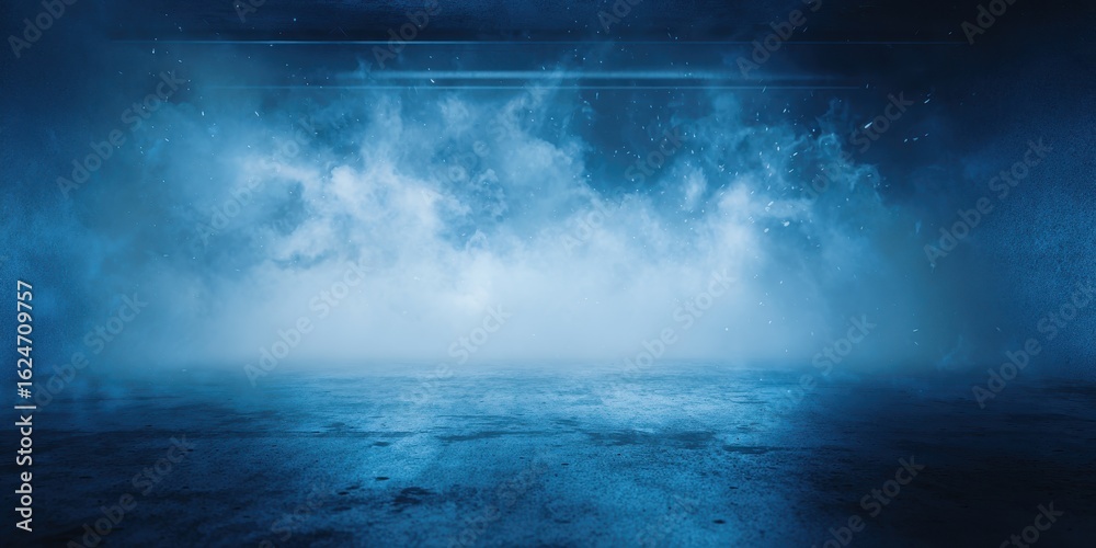 Atmospheric Blue Fog Over Concrete Surface A Mysterious and Evocative Background for Creative Projects and Design Atmospheric Blue Fog Over Concrete Surface A Mysterious and Evocative Background for Creative Projects and Design