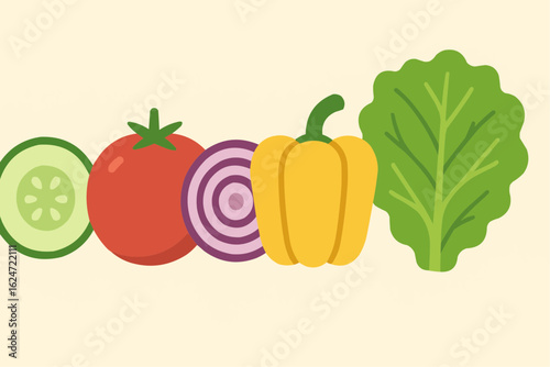 set of vegetables