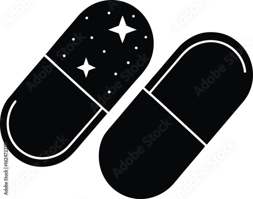 sleep capsules vector icon.