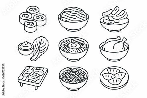 Food Around The World Icons