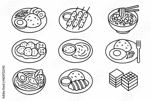 Food Around The World Icons