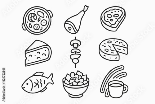Food Around The World Icons