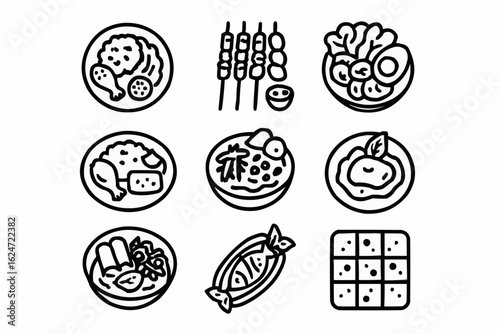 Food Around The World Icons