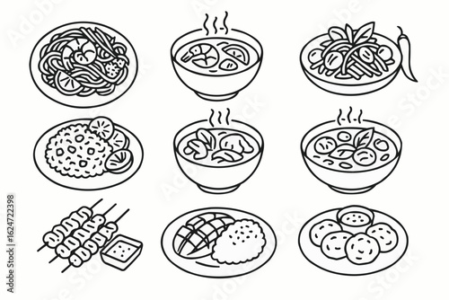 Food Around The World Icons
