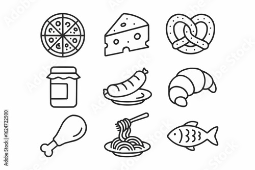 Food Around The World Icons