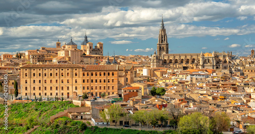 Wallpaper Mural  Spain. Toledo with Alcazar castle at sunset, Castilla-La Mancha Torontodigital.ca
