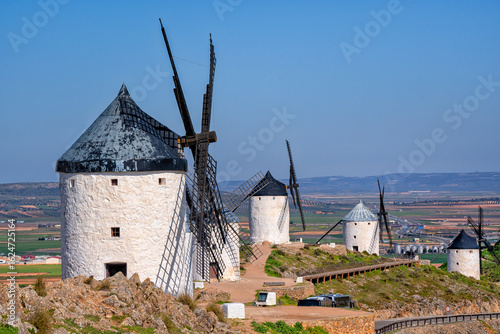 Spain. Andalusia. Famous windmills in Consuegra. Castilla la mancha

