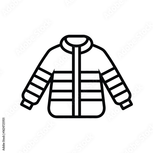 Stylized icon of a padded winter jacket
