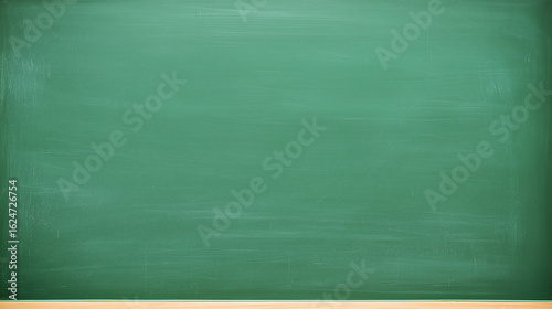Empty green chalkboard in a school setting, ideal as educational background with copy space