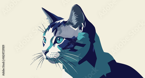 Graphic Cat Illustration