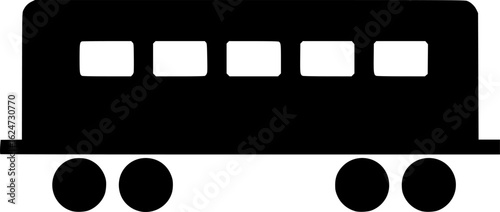 Stylized Black and White Image of a Railroad Car with Visible Windows