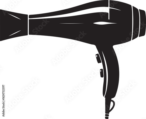 Hair dryer glyph icon barbershop icon design vector illustration
