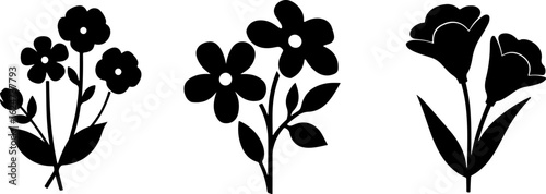 "Minimalist Wildflower Trio"