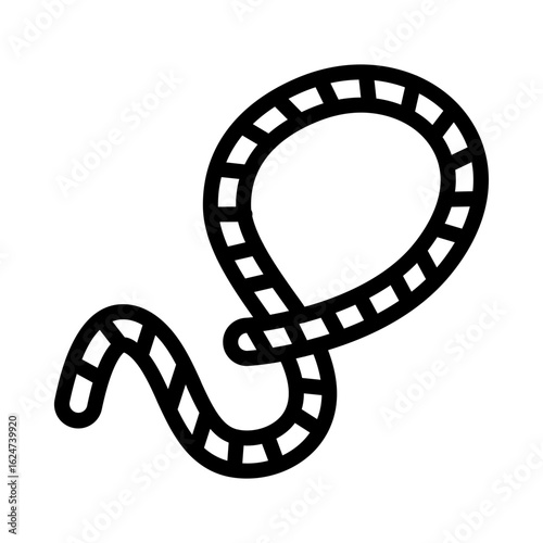 Cowboy rope line icon