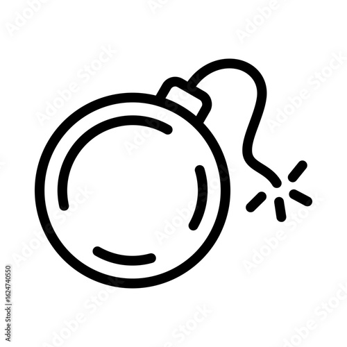 Bomb line icon