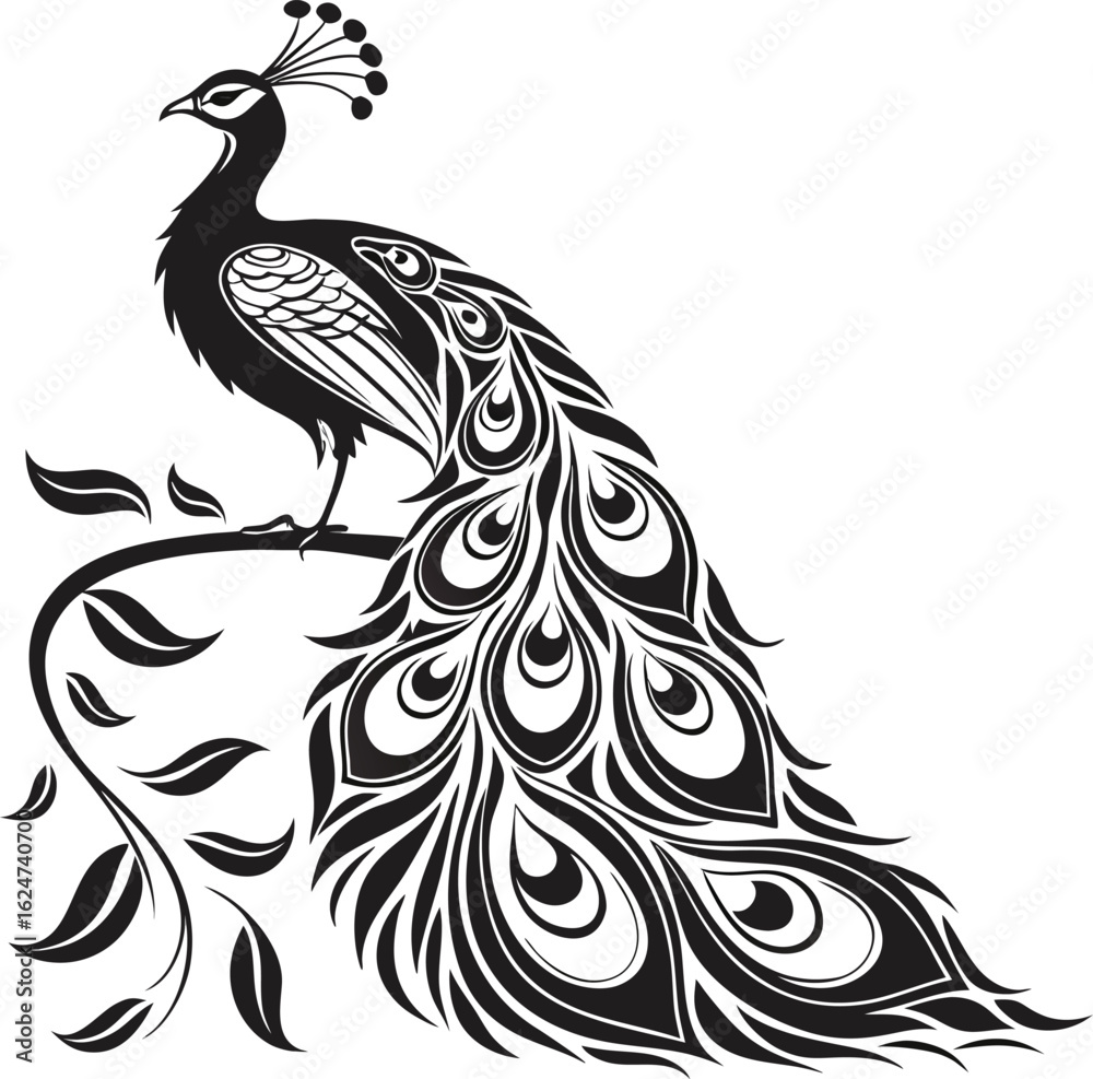 Obraz premium peacock vector illustration