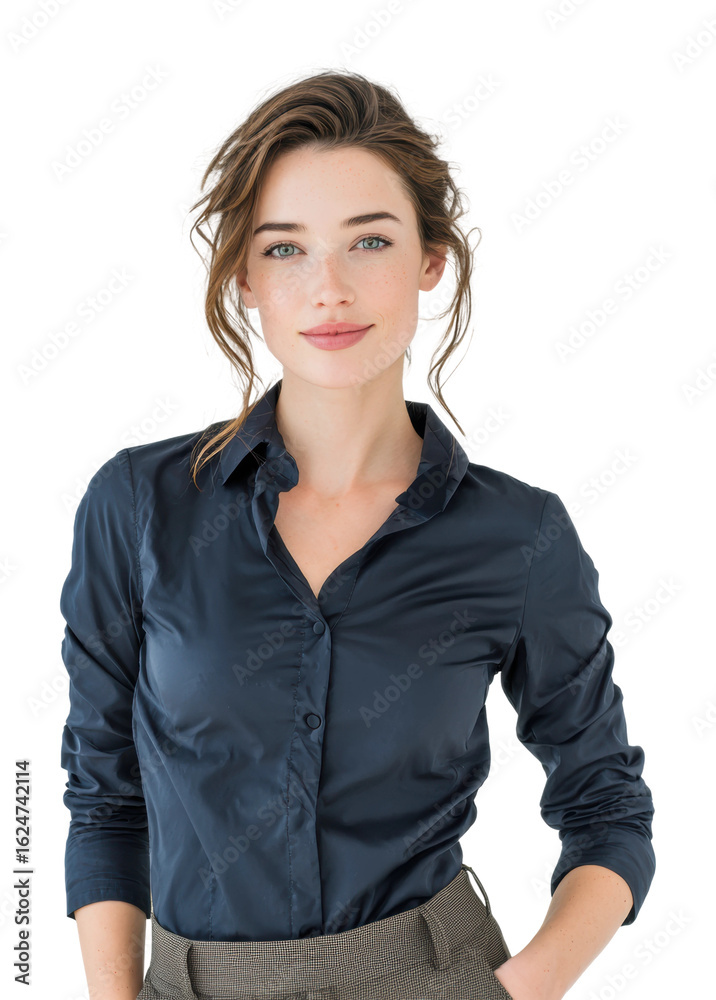 Professional woman portrait modern fashion bright confidence isolated on transparent background Professional woman portrait modern fashion bright confidence isolated on transparent background