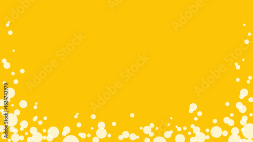 Yellow background with bubbles. Horizontal banner for social media, web, print, advertising, etc.