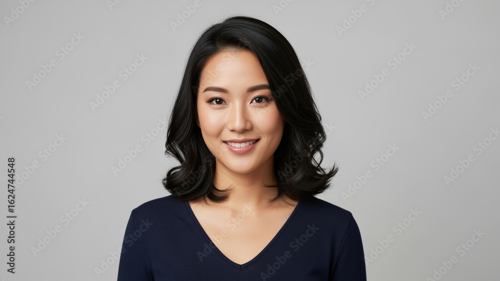 Fototapeta premium Smiling Portrait of a Confident Asian Woman