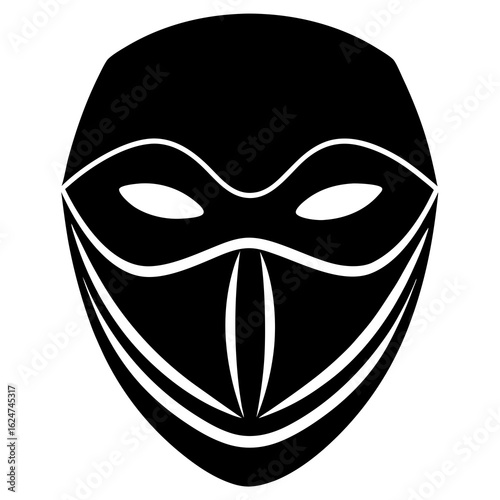 black and white mask
