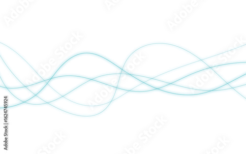 Wallpaper Mural Abstract Cyan Wave Line Background for Tech and Creative Digital Design Torontodigital.ca