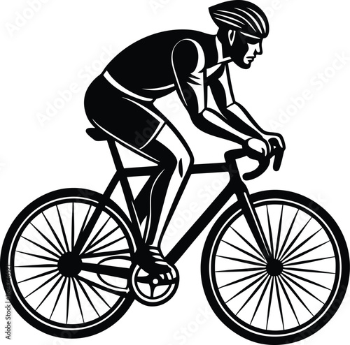 silhouette of a woman riding a bicycle
