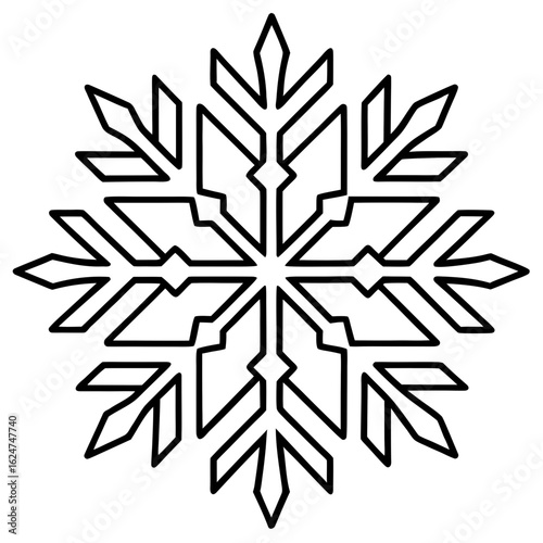 Minimal Snowflake Line Icons