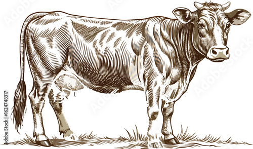 black and white cow