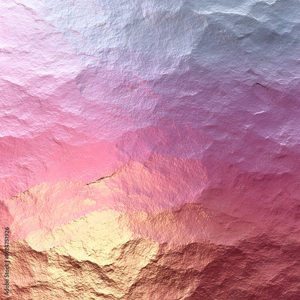 Naklejka premium Pastel Pink Purple Orange Foil Texture Background 