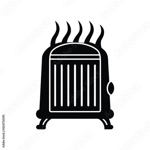 heater-silhouette-on-white-background