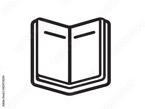 Travel passport icon illustration in flat outlined design