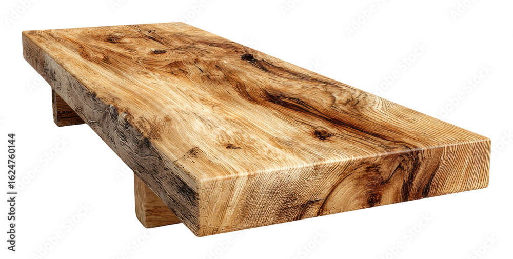 Fototapeta premium Elegant wooden table design showcase home interior furniture rustic environment artistic viewpoint isolated on transparent background