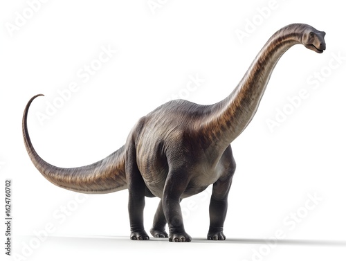 Diplodocus on white background