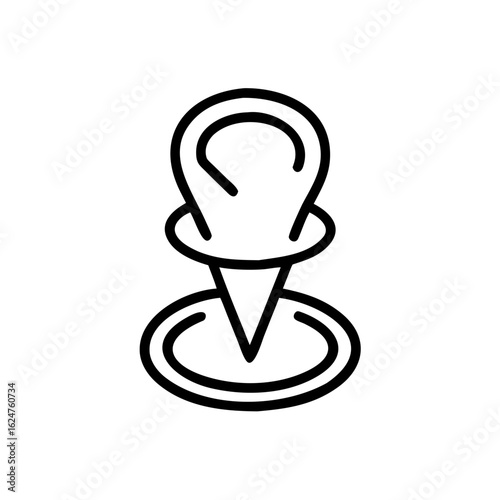 Location pin vector icon for map navigation gps pointer destination address marker and travel guide symbol 100