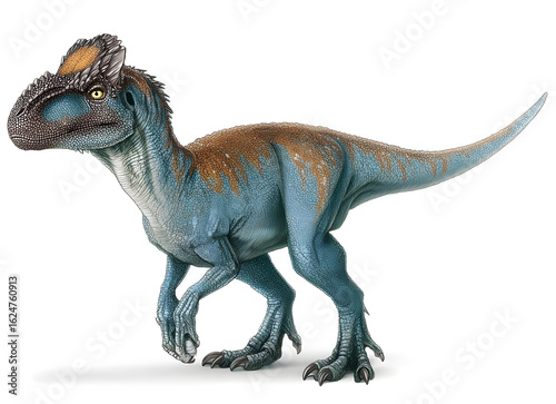 Cryolophosaurus on white background
