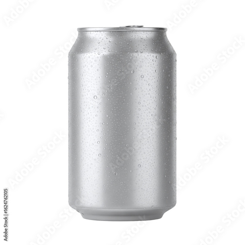 Cold aluminum can with condensation