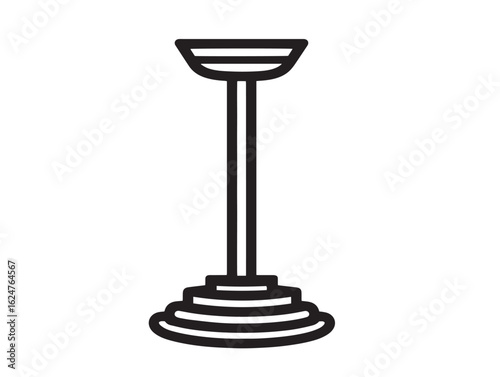Clean plunger toilet tool icon in minimal line art