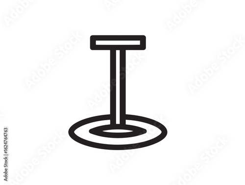 Minimal bathroom plunger symbol in modern vector style