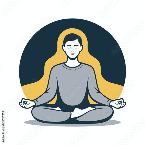 woman meditating in yoga position