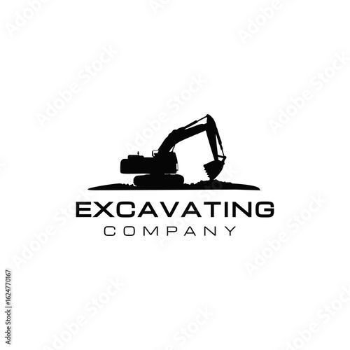 Excavator logo design creative idea inspiration