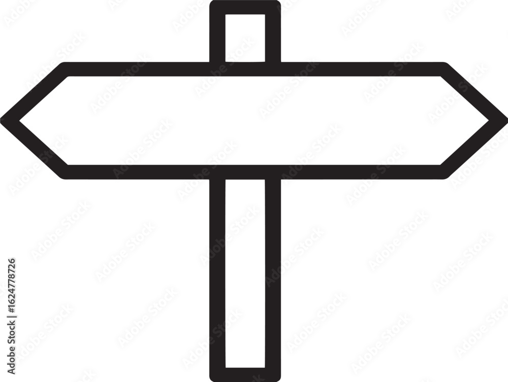 Fototapeta premium Flat vector of road signpost icon illustration