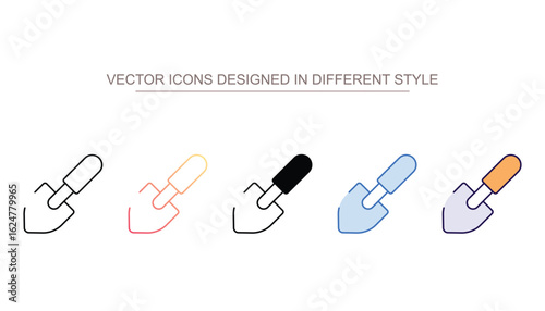 Shovel icon design with white background stock illustration
