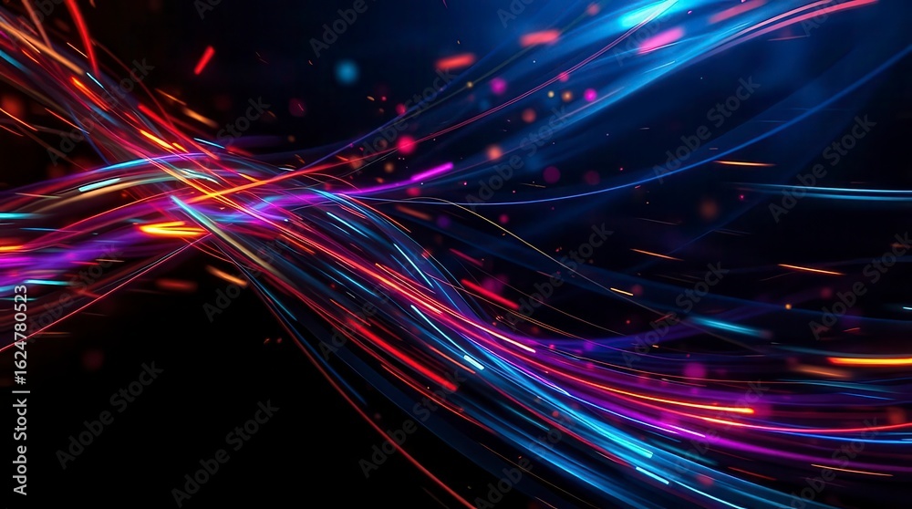 Obraz premium Abstract Light Trails in Motion