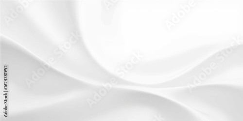 White silk satin fabric background with smooth flowing waves and elegant soft texture